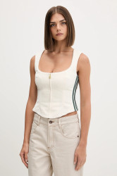 Top adidas Originals Velvet béžová barva, KF4692