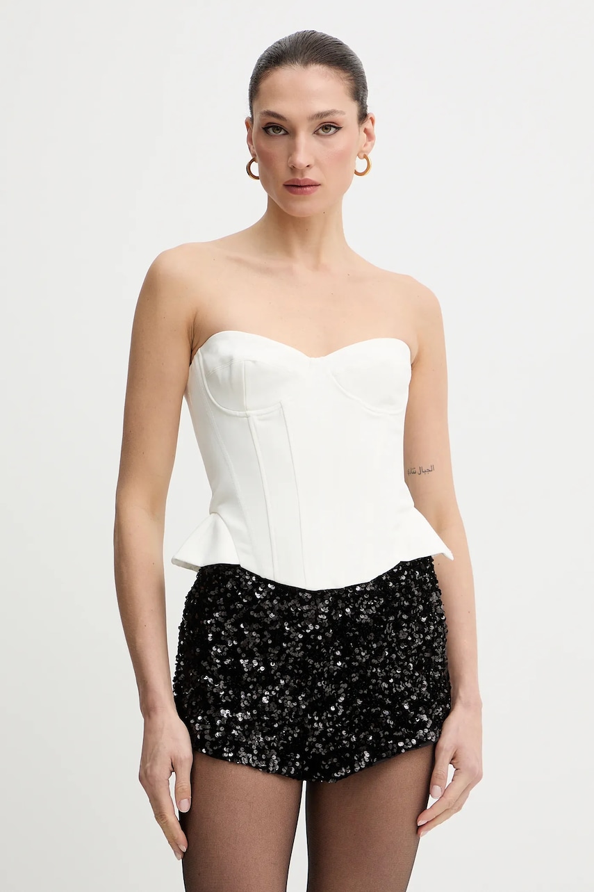 Top Bardot dámský, béžová barva, 60213TB2