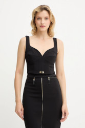 Top Elisabetta Franchi dámský, černá barva, TO03956E1
