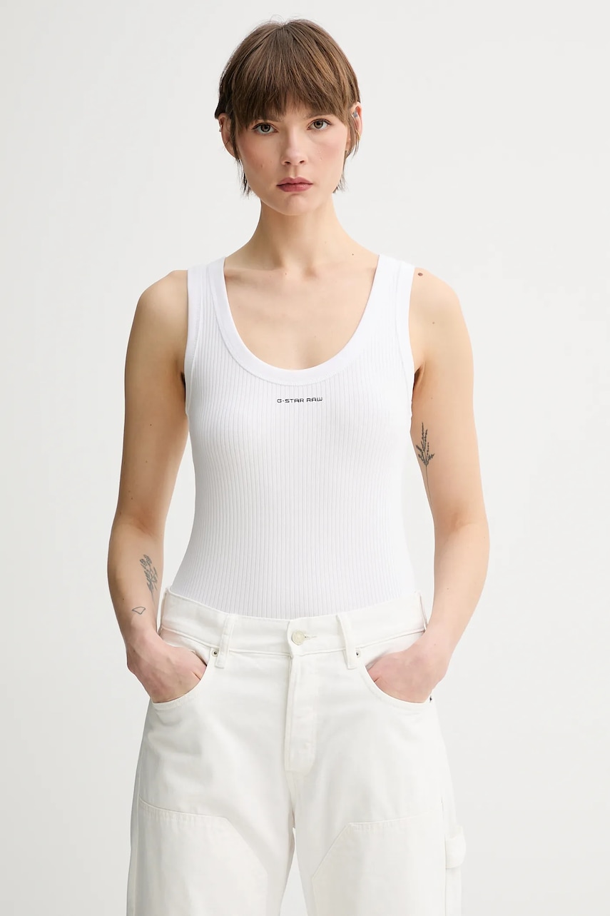 Top G-Star dámský, bílá barva, D26065-D253