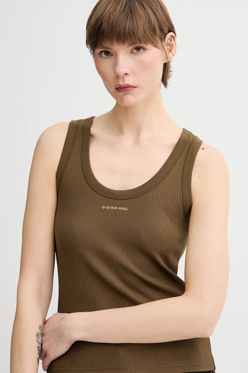 Top G-Star dámský, zelená barva, D26065-D253