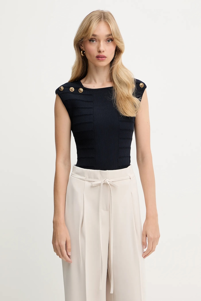 Top Guess EVANGELINE dámský, tmavomodrá barva, W5YR12 Z0130