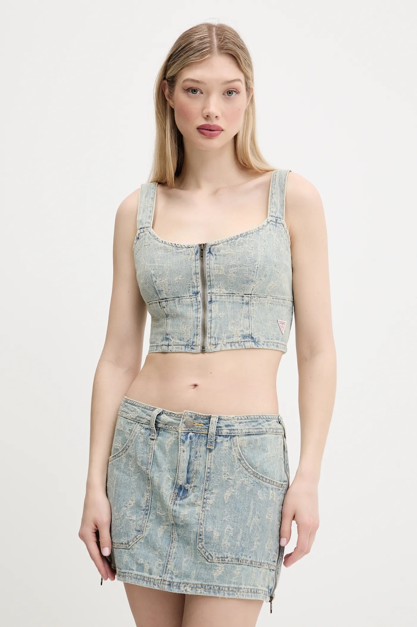 Top Guess Originals dámský, modrá barva, W5GG25 D5OTA