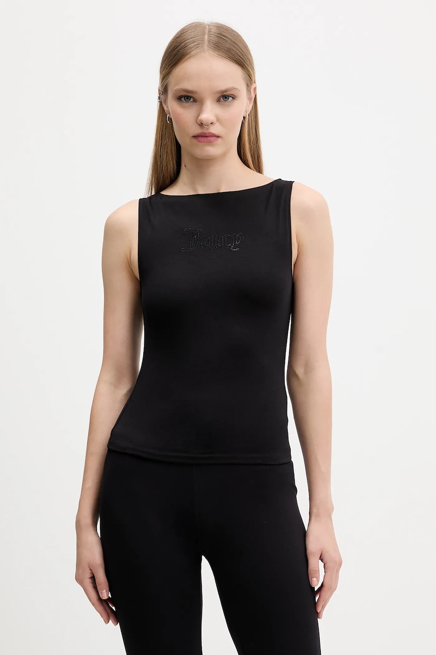Top Juicy Couture černá barva, JCWCT225315