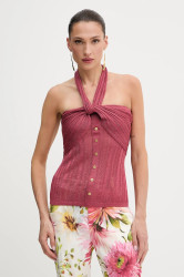 Top Marciano by Guess GIA dámský, červená barva, odkrytá záda, 5GGR16 5811Z