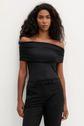 Top MAX&Co. dámský, černá barva, španělský výstřih, 2526946071200