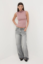 Top Medicine dámský, růžová barva, s pologolfem