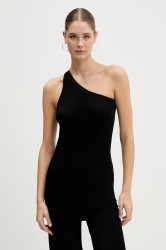 Top Rick Owens Lilies One Shoulder Tank černá barva, LI02E3105.RV