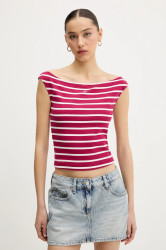 Top Tommy Jeans růžová barva, DW0DW20234