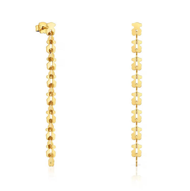 Tous Dlouhé pozlacené náušnice Carrusel 1004573000