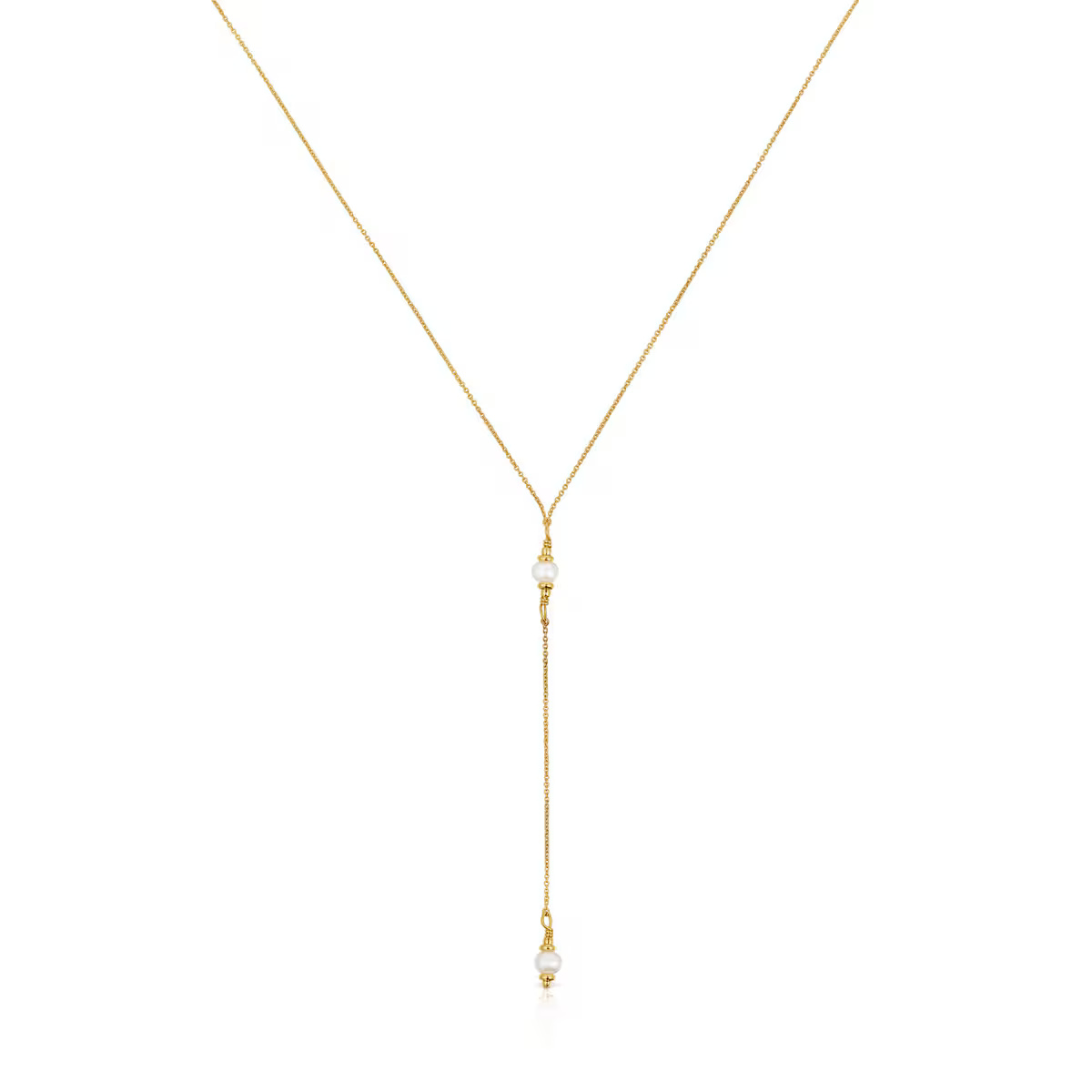 Tous Elegantní pozlacený náhrdelník s pravými perlami Gloss 1004124900