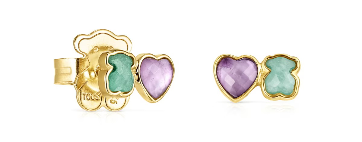 Tous Roztomilé pozlacené náušnice pecky Glory 1001931100