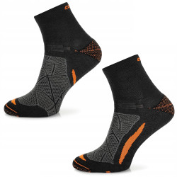 Trekingové Merino ponožky Comodo TREUL02 Black Orange 35