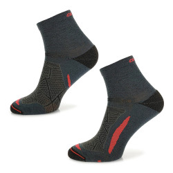 Trekingové Merino ponožky Comodo TREUL02 Black Red 35