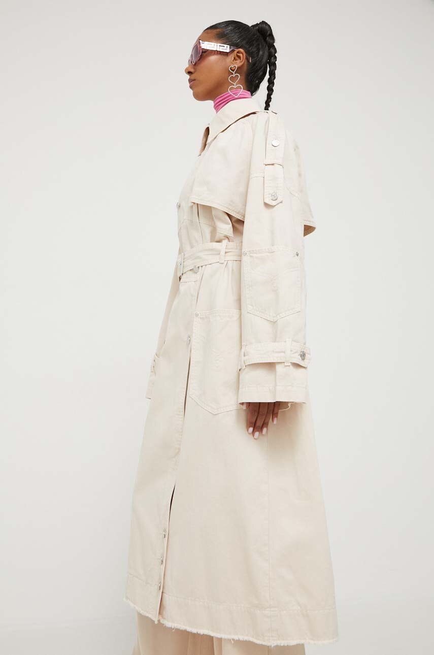 Trench kabát Moschino Jeans