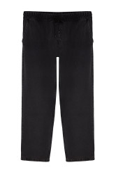 Trendyol Black 100% Cotton Regular Fit Elastic Waist Jeans Wide Jeans