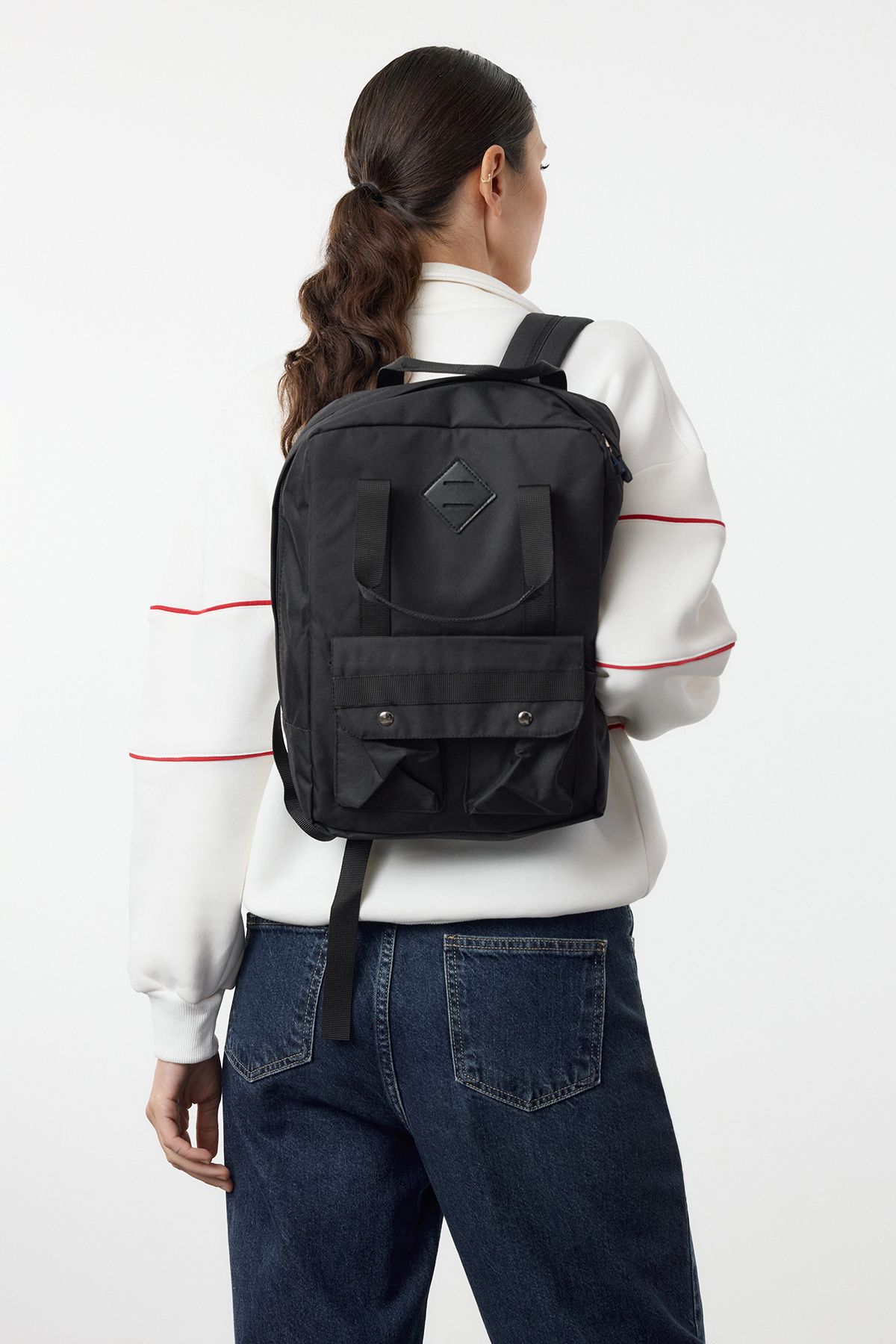 Trendyol Black Multi Compartment Women's Backpack