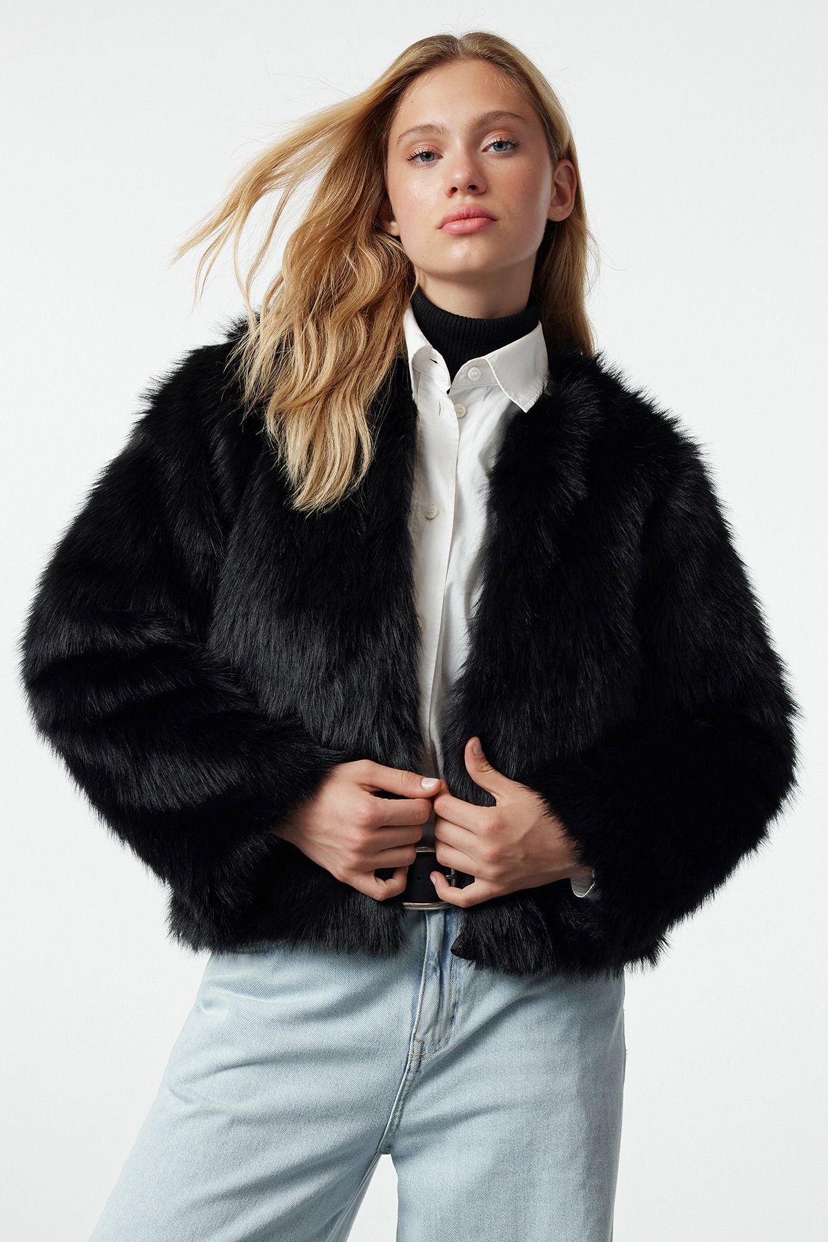 Trendyol Black Oversize Für Coat