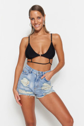 Trendyol Blue Denim Beach Shorts