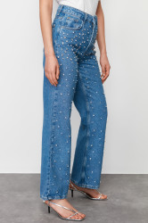 Trendyol Blue Stone High Waist Wide Leg Jeans