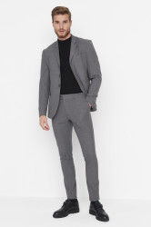 Trendyol Gray Men's Slim Fit Pipe Leg Classic Trousers