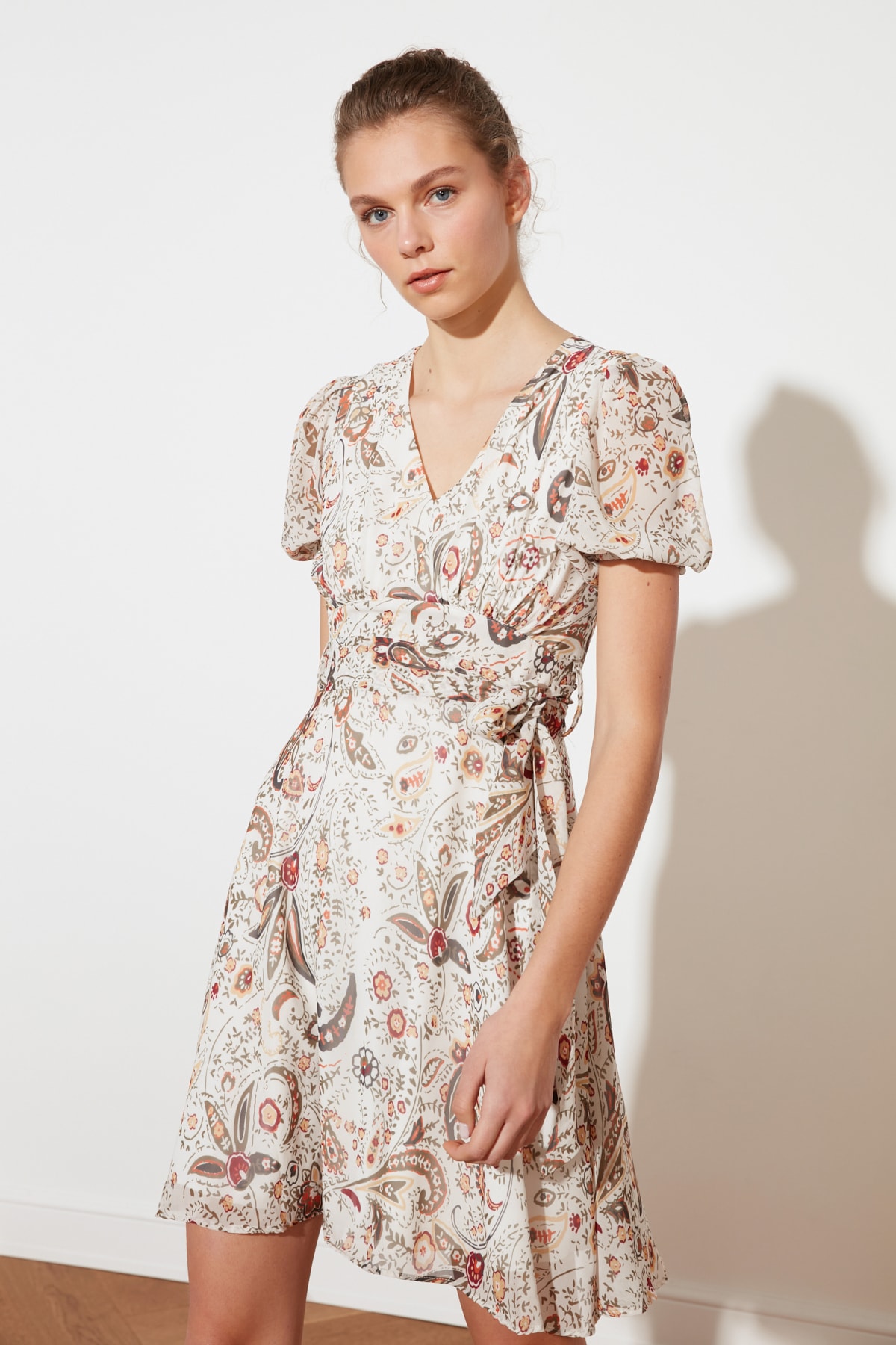 Trendyol Multi Color Belted Woven Dress
