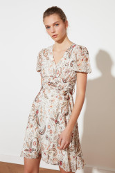 Trendyol Multi Color Belted Woven Dress