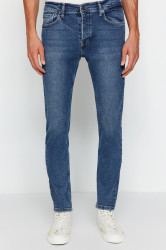 Trendyol námořnicky modré úzké džíny denim kalhoty