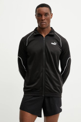 Tréninková mikina Puma pánská, černá barva, hladká, 684618