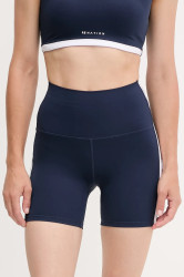 Tréninkové šortky P.E Nation Highgate 5 dámské, tmavomodrá barva, high waist, 252S087