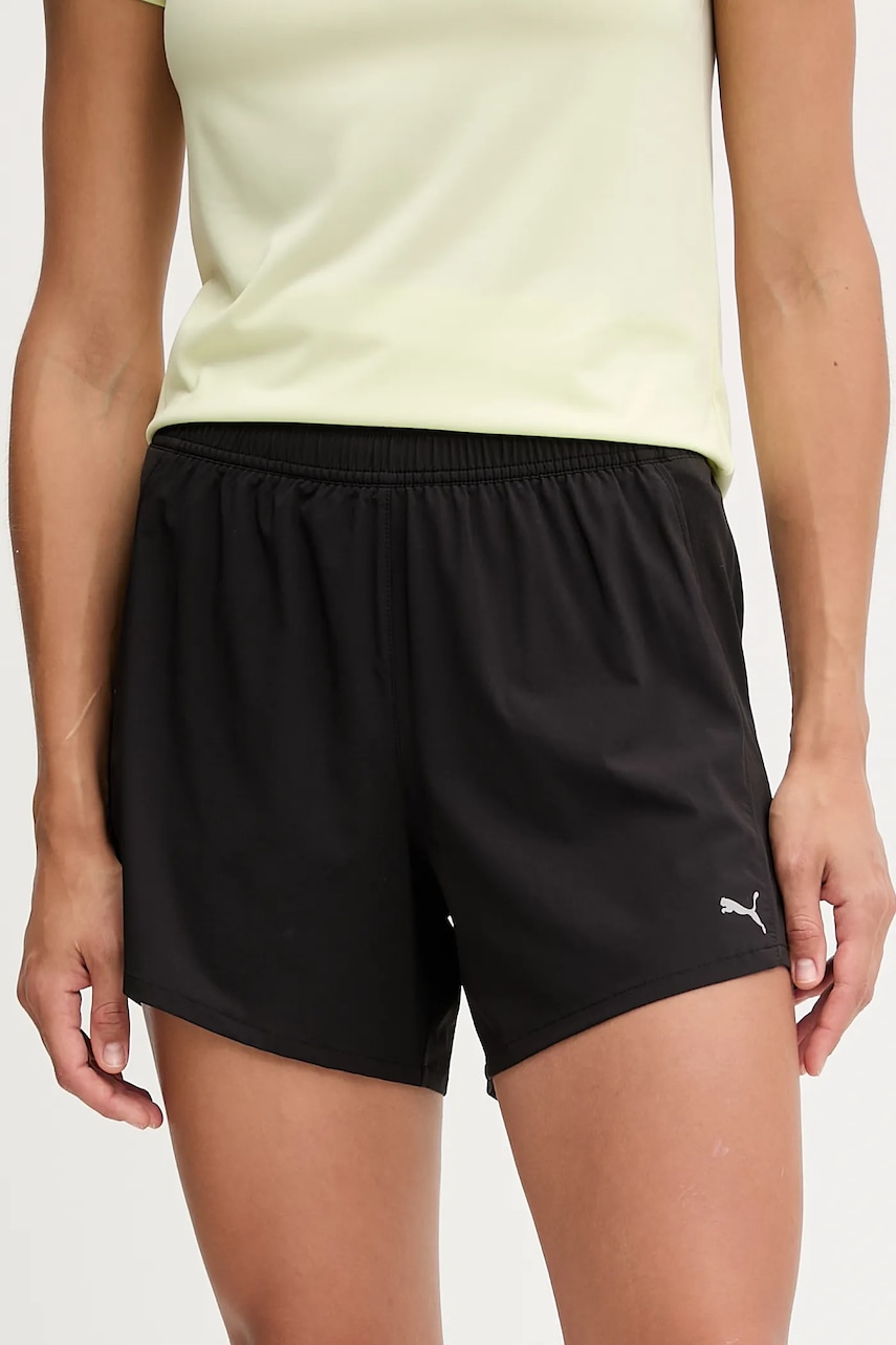 Tréninkové šortky Puma dámské, černá barva, high waist, 526587