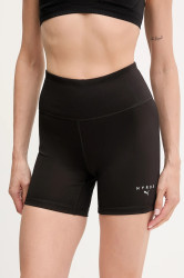Tréninkové šortky Puma PUMA x HYROX dámské, černá barva, high waist, 527636
