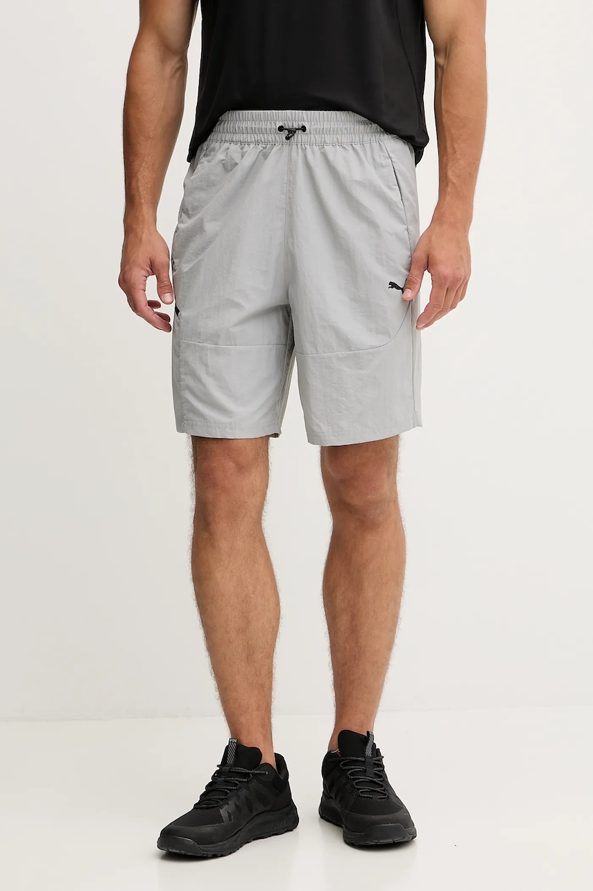 Tréninkové šortky Puma PUMATECH pánské, šedá barva, 688047