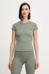 Tréninkové tričko adidas by Stella McCartney dámské, zelená barva, JW4564