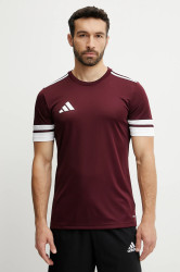 Tréninkové tričko adidas Performance Squad 25 vínová barva, s aplikací, JC8675
