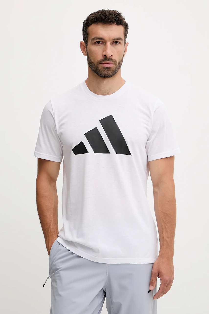 Tréninkové tričko adidas Performance Train Essentials pánské, bílá barva, IM4373