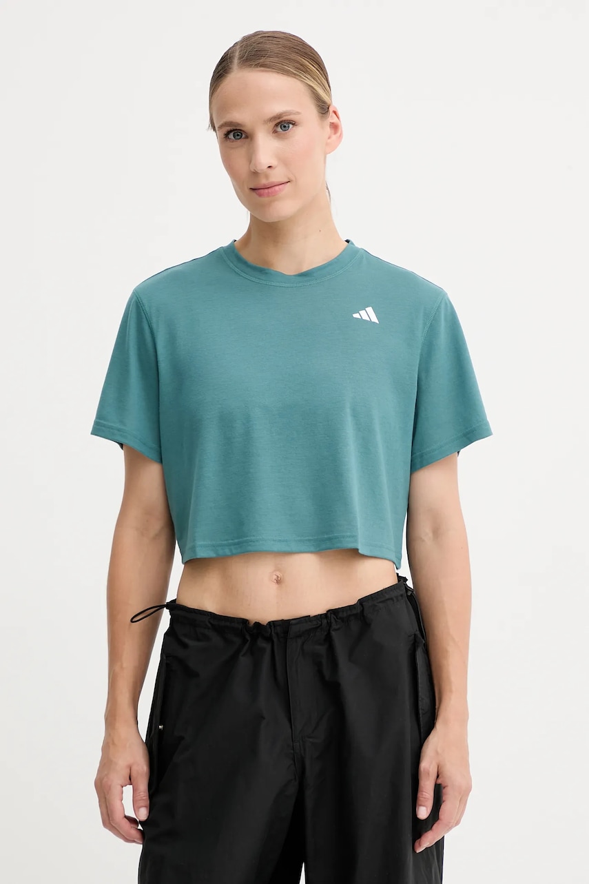 Tréninkové tričko adidas Performance WORKOUT ESSENTIALS zelená barva, JY2218