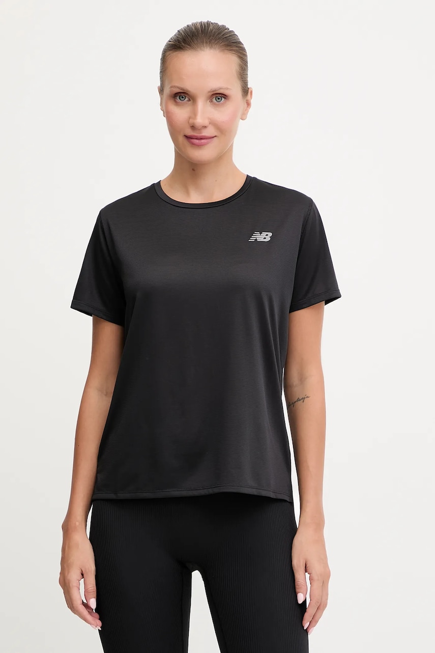 Tréninkové tričko New Balance dámské, černá barva, WT41222BK