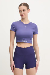 Tréninkové tričko Puma Strong fialová barva, 526805