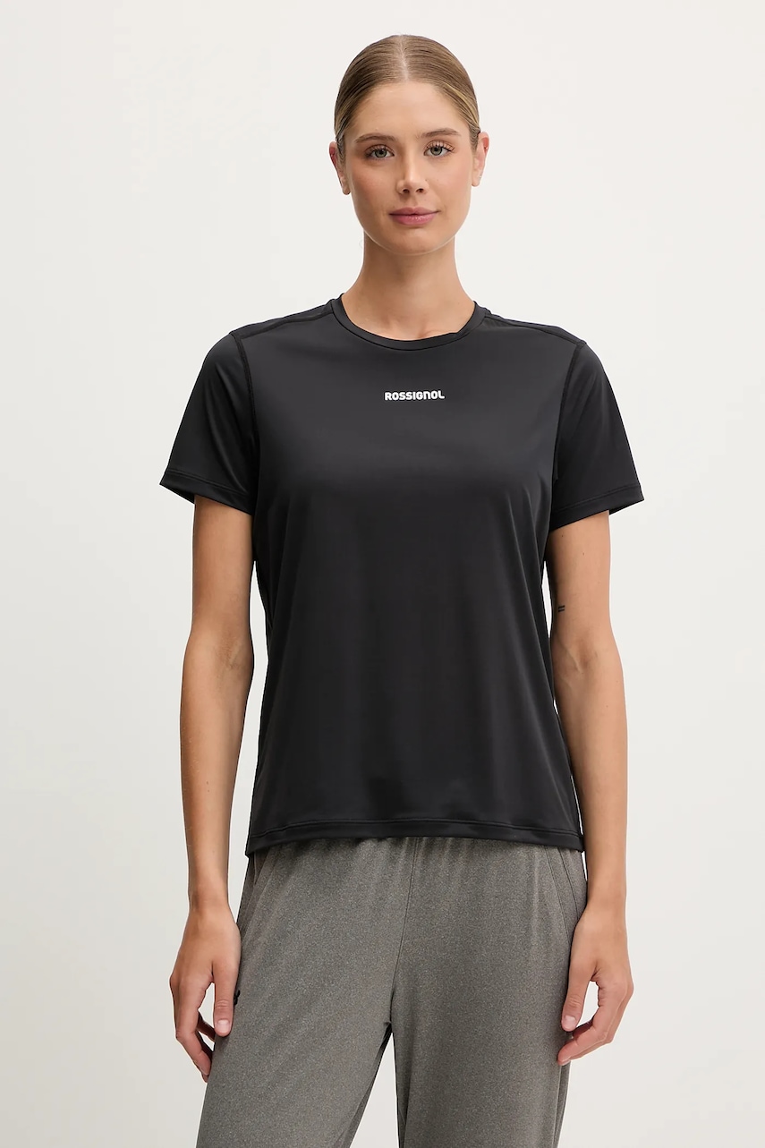 Tréninkové tričko Rossignol SIDELHORN dámské, černá barva, RLNWY04
