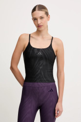 Tréninkový top adidas Performance Aop Optime černá barva, JV6961
