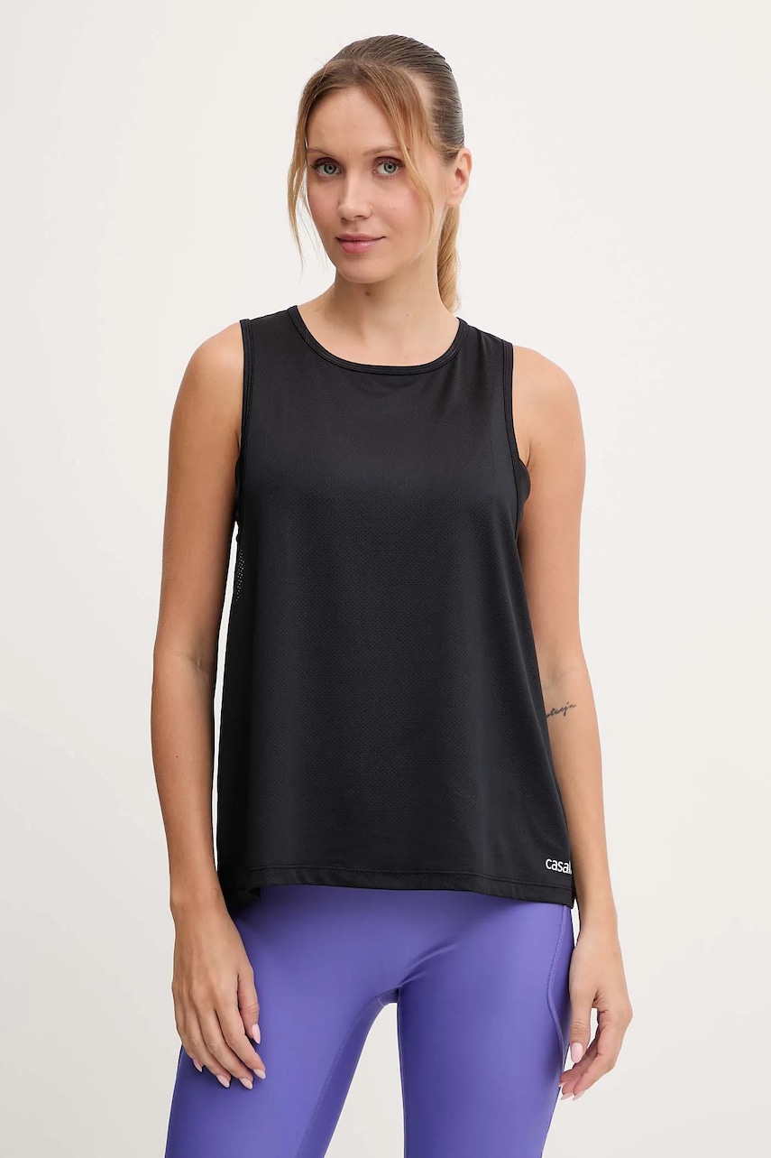 Tréninkový top Casall Laser Mesh černá barva, 25212