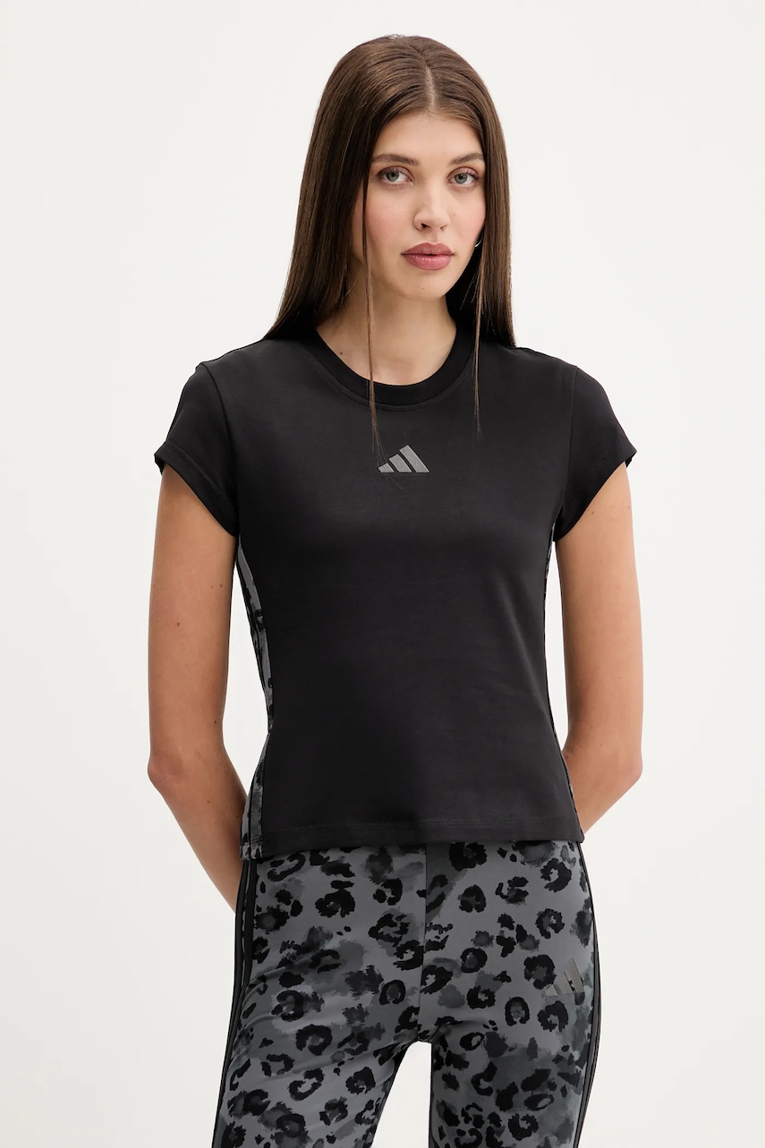 Tričko adidas 3-Stripes dámské, černá barva, KB6008