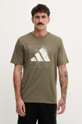 Tričko adidas Climacool City Tech pánské, zelená barva, s potiskem, JM6455