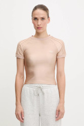 Tričko adidas Originals 3-Stripe Spandex dámské, oranžová barva, JJ0909