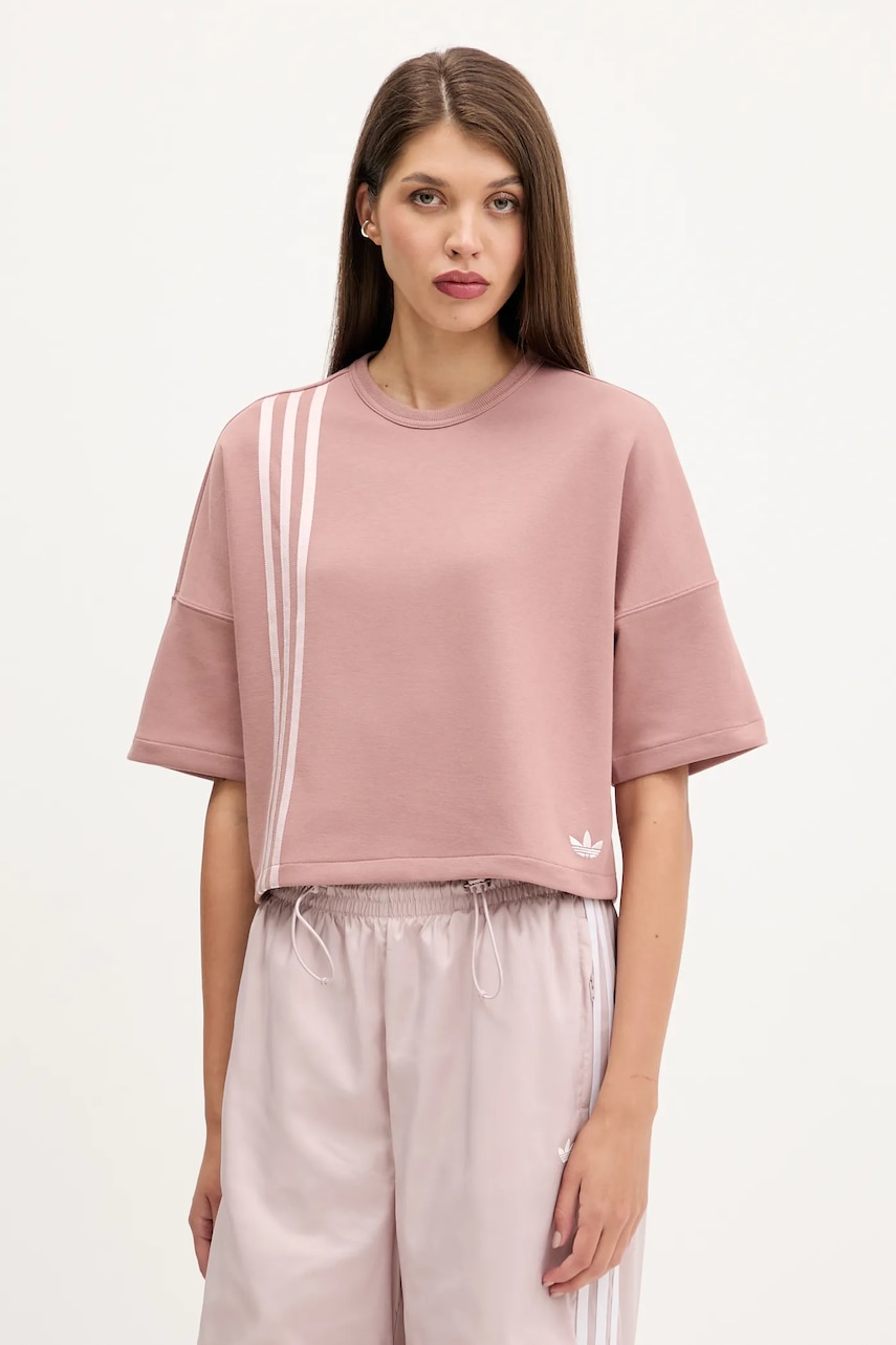 Tričko adidas Originals 3-Stripes dámské, oranžová barva, JW3613