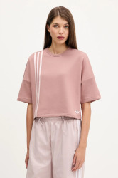 Tričko adidas Originals 3-Stripes dámské, oranžová barva, JW3613