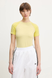 Tričko adidas Originals 3-Stripes dámské, žlutá barva, JC6679