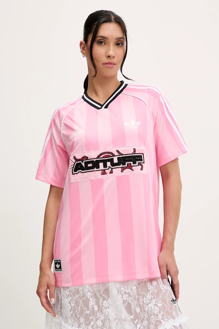 Tričko adidas Originals Jersey dámské, růžová barva, KD2272