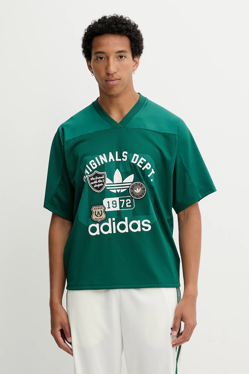 Tričko adidas Originals OG Dept Jersey pánské, zelená barva, KD6251